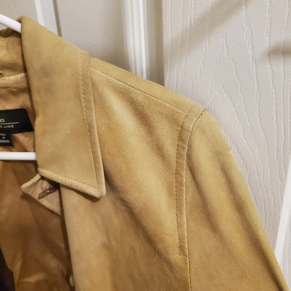 Maxmara weekend tan suede jacket sz 2 - Picture 13 of 16